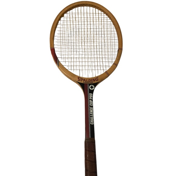 Spalding Challenge Cup Pro Oversize Vintage Wood Tennis